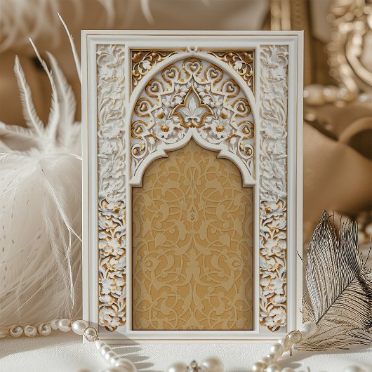 Bloemen en Geometrisch Goud Moslim & Islamitische  Kaart