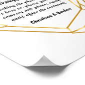 Bloemen en geometrisch hart voor weddenschappen poster (Hoek)