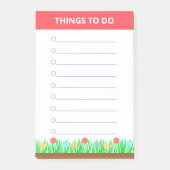 Bloemen en gepersonaliseerde taken post-it® notes (Voorkant)