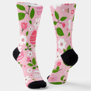 Bloemen en Geschilderde Eieren Sokken