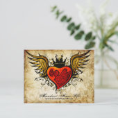  bloemen en gevlekt Briefkaart Tattoo (Staand voorkant)