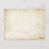  bloemen en gevlekt Briefkaart Tattoo (Achterkant)