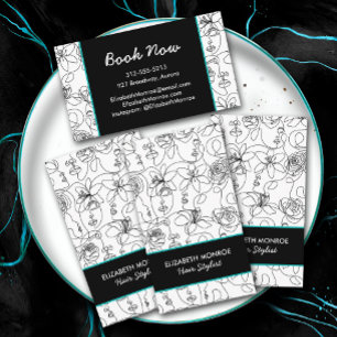 Bloemen en Gezichten Haar Stylist Make-up Visitekaartje