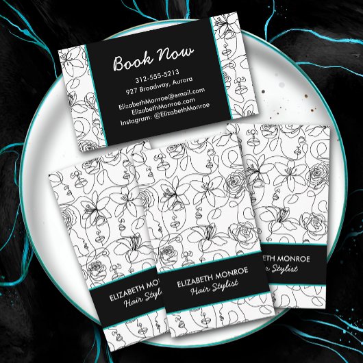 Bloemen en Gezichten Haar Stylist Make-up Visitekaartje