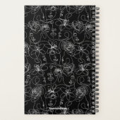 Bloemen en gezichten monogram planner (Achterkant)