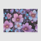 Bloemen en glitter decoupage tissuepapier (Voorkant)