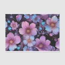 Bloemen en glitter decoupage