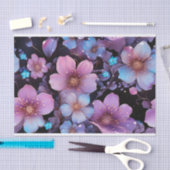 Bloemen en glitter decoupage tissuepapier (Craft)