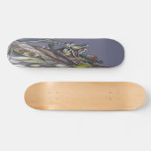 Bloemen en golfkarton skateboard (Horizontaal)