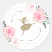 Bloemen en Gouden Ballerina Stickers (Voorkant)