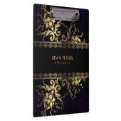 Bloemen en gouden kant klembord (Rechts)