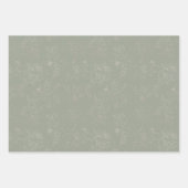 Bloemen en gouden kanten bruiloft inpakpapier vel (Voorkant 2)