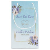 Bloemen en gouden Lijst Klein Cadeauzakje (Achterkant)