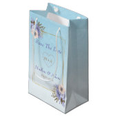 Bloemen en gouden Lijst Klein Cadeauzakje (Voorkant Gekanteld)