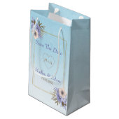 Bloemen en gouden Lijst Klein Cadeauzakje (Achterkant Gekanteld)