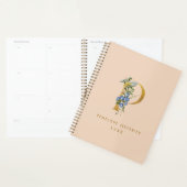 bloemen en goudmonogram, letter P Planner (Display)