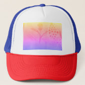 Bloemen en gradiënten trucker pet (Voorkant)
