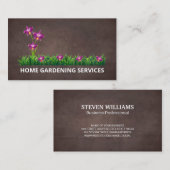 Bloemen en gras | Tuinieren Services Visitekaartje (Voorkant / Achterkant)