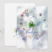 Bloemen en grillige bedankkaart (Voorkant / Achterkant)