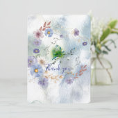 Bloemen en grillige bedankkaart (Staand voorkant)