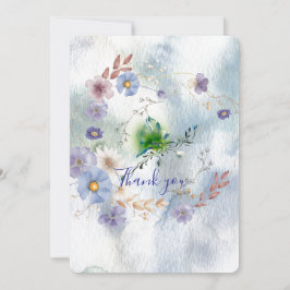 Bloemen en grillige bedankkaart