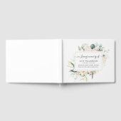 Bloemen en groen begrafenis gastenboek (Volledig)