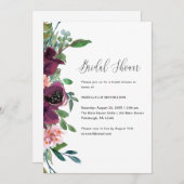 Bloemen en groen bruidsdouche uitnodiging (Voorkant / Achterkant)