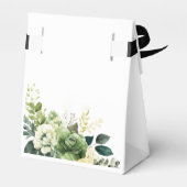 Bloemen en groen bruiloft bedankdoosjes (Achterkant)