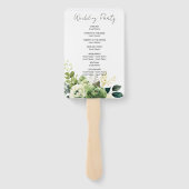 Bloemen en groen bruiloft handwaaier (Achterkant)