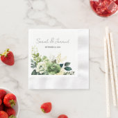 Bloemen en groen bruiloft servet (Insitu)