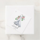 Bloemen en groen - dank je bruidsmeisje  bedankjes labels (In situ)