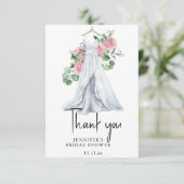 Bloemen en groen - dank u vrijgezellenfeest bedankkaart (Staand voorkant)