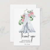 Bloemen en groen - dank u vrijgezellenfeest bedankkaart (Voorkant / Achterkant)