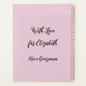 Bloemen en groen geometrisch ontwerp waterverf planner (Achterkant)