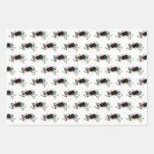 Bloemen en groen inpakpapier vel (Voorkant)