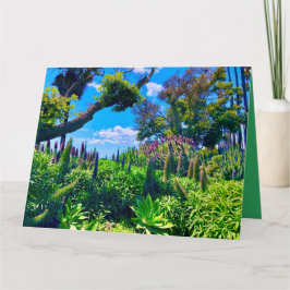 Bloemen en groen kaart