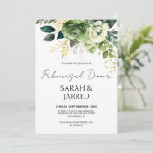 Bloemen en groen repetitie kaart (Staand voorkant)