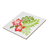 Bloemen en groene bladeren Keramische Tegel Tegeltje (Zijkant)