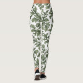 bloemen en groene bladeren leggings (Achterkant)