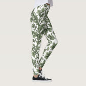 bloemen en groene bladeren leggings (Rechts)