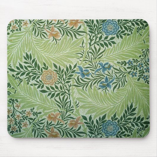 Bloemen en groene bladeren Mousepad Muismat (Voorkant)