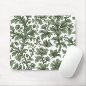 Bloemen en groene bladeren muismat (Met muis)