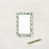 bloemen en groene bladeren post-it® notes (Op bureau)