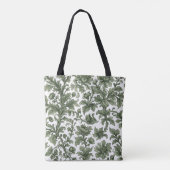 bloemen en groene bladeren tote bag (Achterkant)