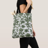 bloemen en groene bladeren tote bag (Dichtbij)