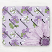 Bloemen en Haak Haak Mousepad Muismat (Voorkant)