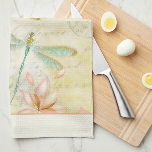 Bloemen en handdoek voor libellen (Quarter Fold)