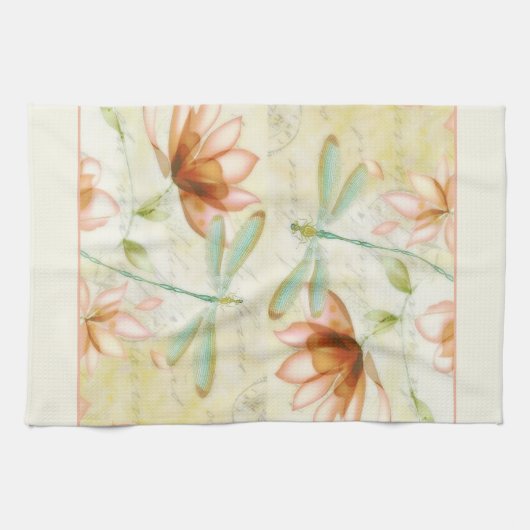 Bloemen en handdoek voor libellen (Horizontaal)