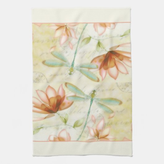 Bloemen en handdoek voor libellen (Verticaal)