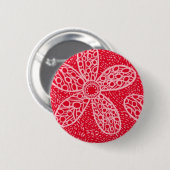 Bloemen en hart ronde button 5,7 cm (Voorkant /achterkant)